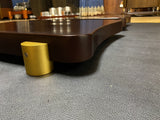 a pair of monoblock shelves made from solid wood with a surface thickness of 5cm (2 inches)